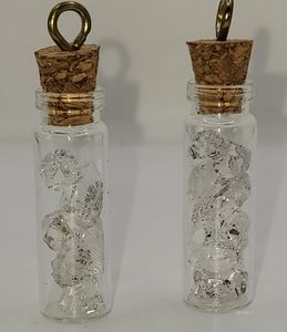 Herkimer diamond filled vials